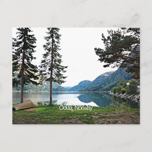 Schilderachtig landschapsfoto van Odda, Noorwegen Briefkaart (Voorkant)