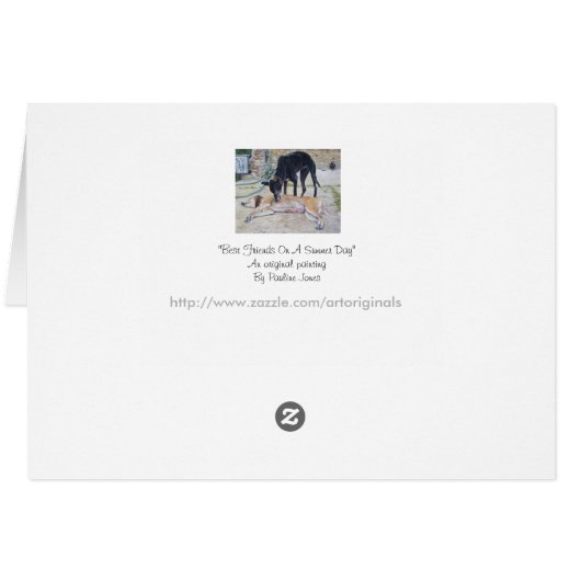 schilderachtig landschapskunst met grijshonden (Achterkant Horizontaal)