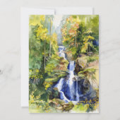 Schilderachtig landschapswaterval Woensdag uitnodi Kaart (Achterkant)