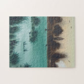 schilderachtig landschapszonsondergang over bosgeb legpuzzel (Horizontaal)