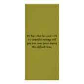 Schilderachtig landweg met rode boog en bomen reclamekaart (Achterkant)