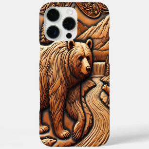 Schilderachtig Leather Beer River Scene iPhone 16 Pro Max Hoesje