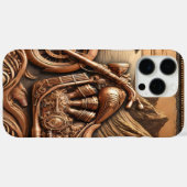 Schilderachtig lederen stijl motorfiets kunst Case-Mate iPhone case (Achterkant (horizontaal))