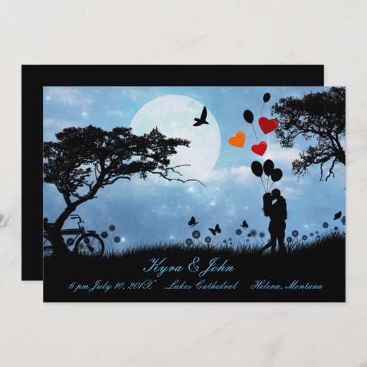 Schilderachtig liefde onder het moon Simple Weddin (Voorkant / Achterkant)