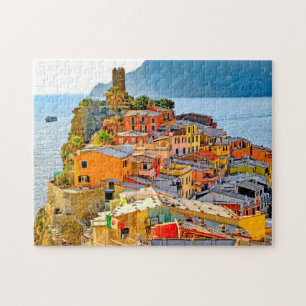 Schilderachtig ligurizomer in de bioscopen legpuzzel