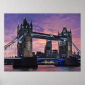 Schilderachtig London Tower Bridge Poster (Voorkant)