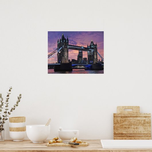 Schilderachtig London Tower Bridge Poster (Keuken)