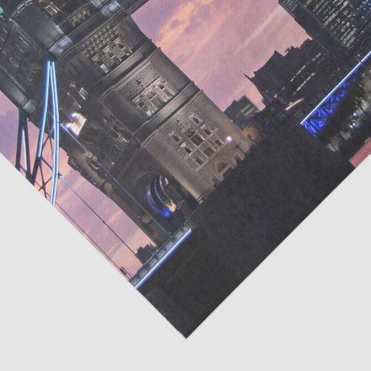 Schilderachtig London Tower Bridge-weefselpapier Tissuepapier (Detail)