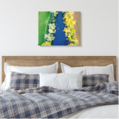 Schilderachtig luchtlandschap met meer en bomen in canvas afdruk (Insitu (Slaapkamer))