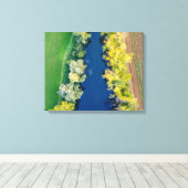 Schilderachtig luchtlandschap met meer en bomen in canvas afdruk (Insitu (Houten vloer))