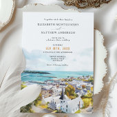 Schilderachtig Mackinac Island Michigan Waterverf  Kaart