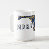 Schilderachtig Maryland Retro Silhouet Koffiemok (Voorkant links)