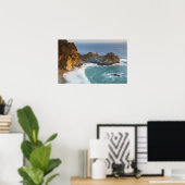 Schilderachtig McWay-Herfsten lopen het strand in Poster (Thuiskantoor)