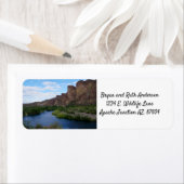 Schilderachtig meer Saguaro Etiket (Insitu)