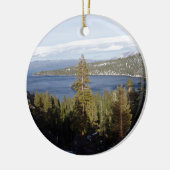 Schilderachtig meer Tahoe Keramisch Ornament (Links)