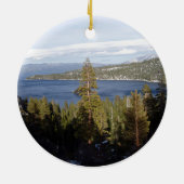 Schilderachtig meer Tahoe Keramisch Ornament (Achterkant)