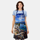 Schilderachtig meer van Tahoe California Blauw wat Schort (Gedragen)