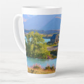 Schilderachtig meer van Tekapo Latte Mok (Linkerhoek)