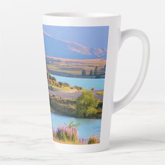 Schilderachtig meer van Tekapo Latte Mok (Rechts)