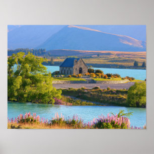 Schilderachtig meer van Tekapo Poster