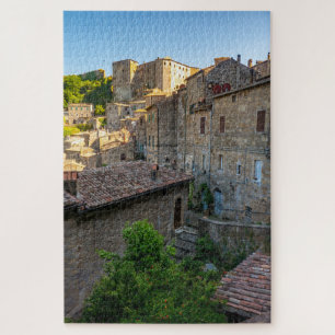 Schilderachtig middeleeuws Sorano cityscape, Tosca Legpuzzel