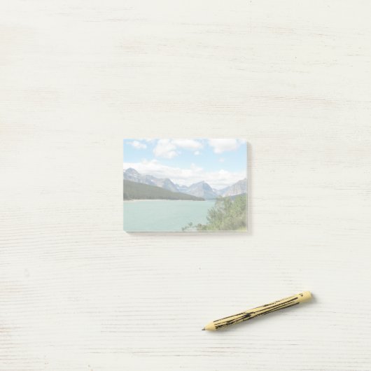 Schilderachtig Montana Bergen en Lake Landscape Post-it® Notes (Op bureau)