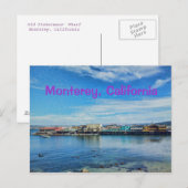 Schilderachtig Monterey Bay op de Wharf Briefkaart (Voorkant / Achterkant)