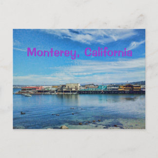 Schilderachtig Monterey Bay op de Wharf Briefkaart
