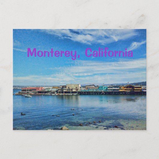 Schilderachtig Monterey Bay op de Wharf Briefkaart (Voorkant)