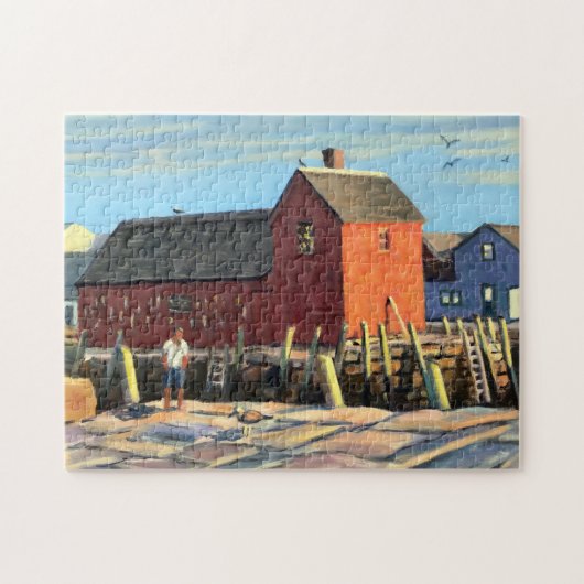 Schilderachtig Motif #1 Rockport Vist Shack Legpuzzel (Horizontaal)