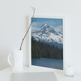 Schilderachtig Mount Hood en Lake Landscape Foto Afdruk