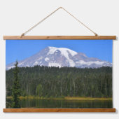Schilderachtig Mount Rainier en Lake Landscape Hangend Wandkleed (Voorkant)