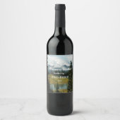 Schilderachtig Mount Rainier Landscape gepersonali Wijn Etiket (Voorkant)