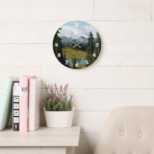 Schilderachtig Mount Rainier Landscape Grote Klok