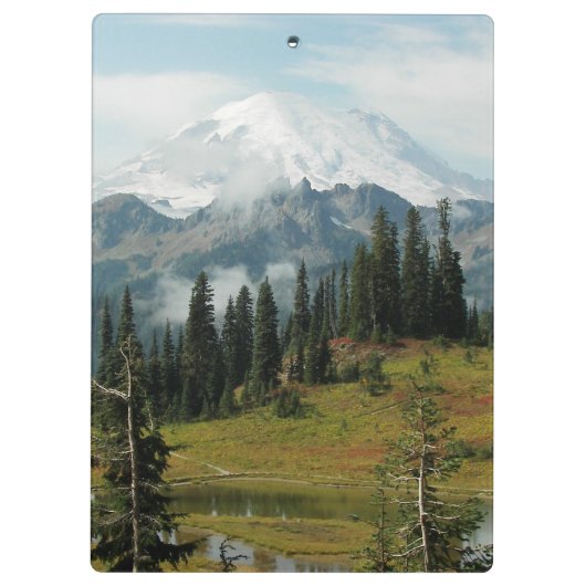 Schilderachtig Mount Rainier Landscape Klembord (Achterkant)