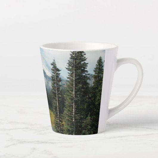 Schilderachtig Mount Rainier Landscape Latte Mok (Rechts)