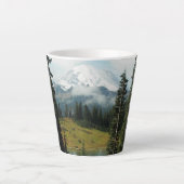 Schilderachtig Mount Rainier Landscape Latte Mok (Voorkant)