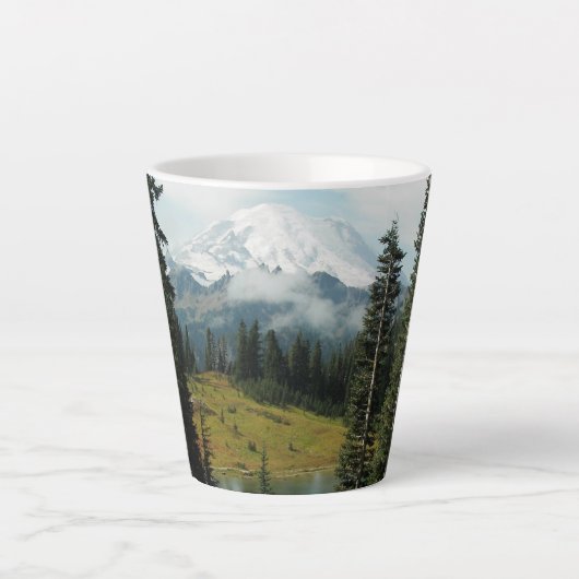 Schilderachtig Mount Rainier Landscape Latte Mok (Voorkant)