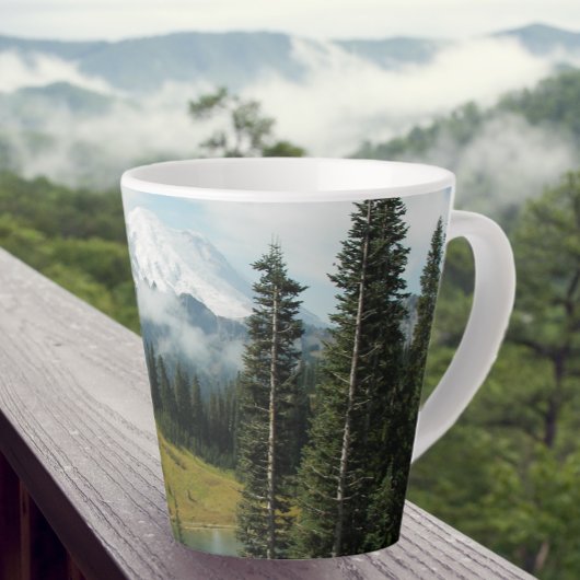 Schilderachtig Mount Rainier Landscape Latte Mok