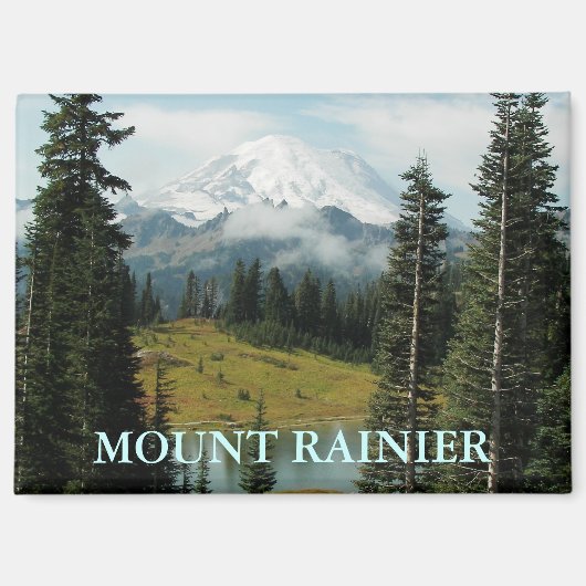 Schilderachtig Mount Rainier Landscape Magneet (Voorkant)