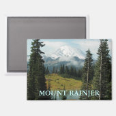 Schilderachtig Mount Rainier Landscape Magneet (Voorkant / Achterkant)