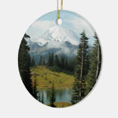 Schilderachtig Mount Rainier Landscape Vakantie Keramisch Ornament (Links)