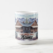 Schilderachtig Mountain  Cabin en Oude Vrachtwagen Koffiemok (Center)