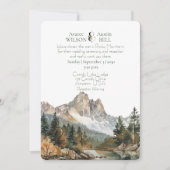 Schilderachtig Mountain en Lake Wedding Kaart (Voorkant)