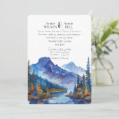 Schilderachtig Mountain en Lake Wedding Kaart (Staand voorkant)