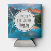 Schilderachtig Mountain & Lake Fotobruiloft Blikjeskoeler (Voorkant)