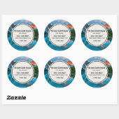 Schilderachtig Mountain & Lake Fotografie Business Ronde Sticker (Vel)