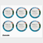 Schilderachtig Mountain & Lake Landscape Fotokaars Ronde Sticker (Vel)