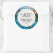 Schilderachtig Mountain & Lake Landscape Fotokaars Ronde Sticker (Tas)