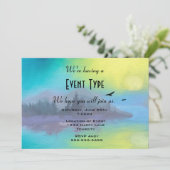 Schilderachtig Mountain Lake Landscape Party Kaart (Staand voorkant)